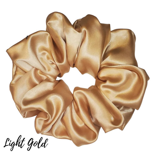Light Gold Satin Scrunchie| Women's Hair Scrunchies | Hair Tie | Gifts for Her