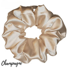 Load image into Gallery viewer, Champagne Satin Scrunchie| Women&#39;s Hair Scrunchies | Hair Tie | Gifts for Her
