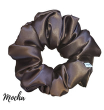 Load image into Gallery viewer, Mocha/Brown Satin Scrunchie| Women&#39;s Hair Scrunchies | Hair Tie | Gifts for Her
