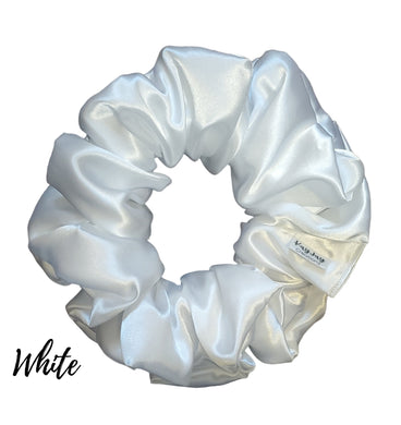 White Satin Scrunchie| Women's Hair Scrunchies | Hair Tie | Gifts for Her