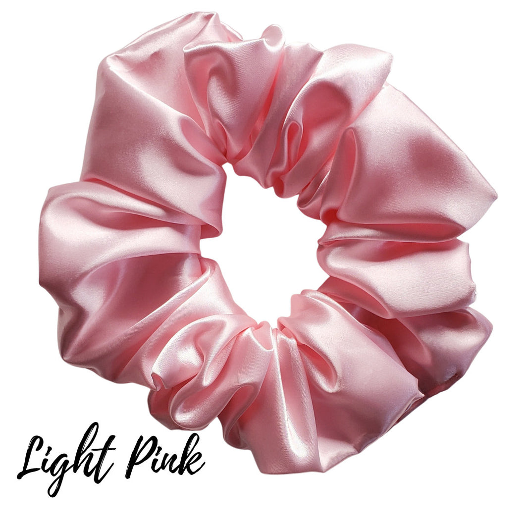 Light Pink Satin Scrunchie| Women's Hair Scrunchies | Hair Tie | Gifts for Her