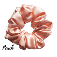 Load image into Gallery viewer, Peach Satin Scrunchie| Women&#39;s Hair Scrunchies | Hair Tie | Gifts for Her
