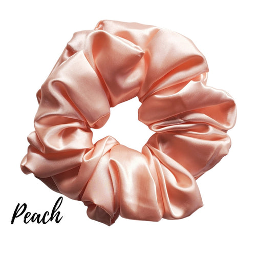 Peach Satin Scrunchie| Women's Hair Scrunchies | Hair Tie | Gifts for Her