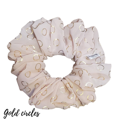 Blush Chiffon Scrunchie| Women's Hair Scrunchies | Hair Tie | Gifts for Her