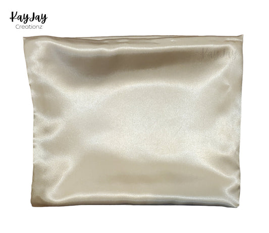 CHAMPAGNE Luxury Satin Pillowcase and Matching Scrunchie Set for Hair & Skin| Envelope Closure in sizes Standard/Queen/King| Handmade Gift