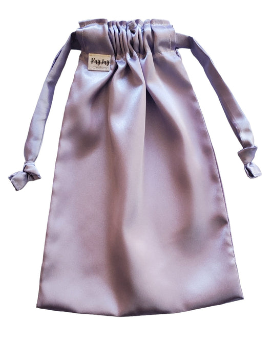 LAVENDER Handmade Satin Drawstring Bag Set for Travel, Jewelry, and Dust bag. Valentine's Day Gift idea