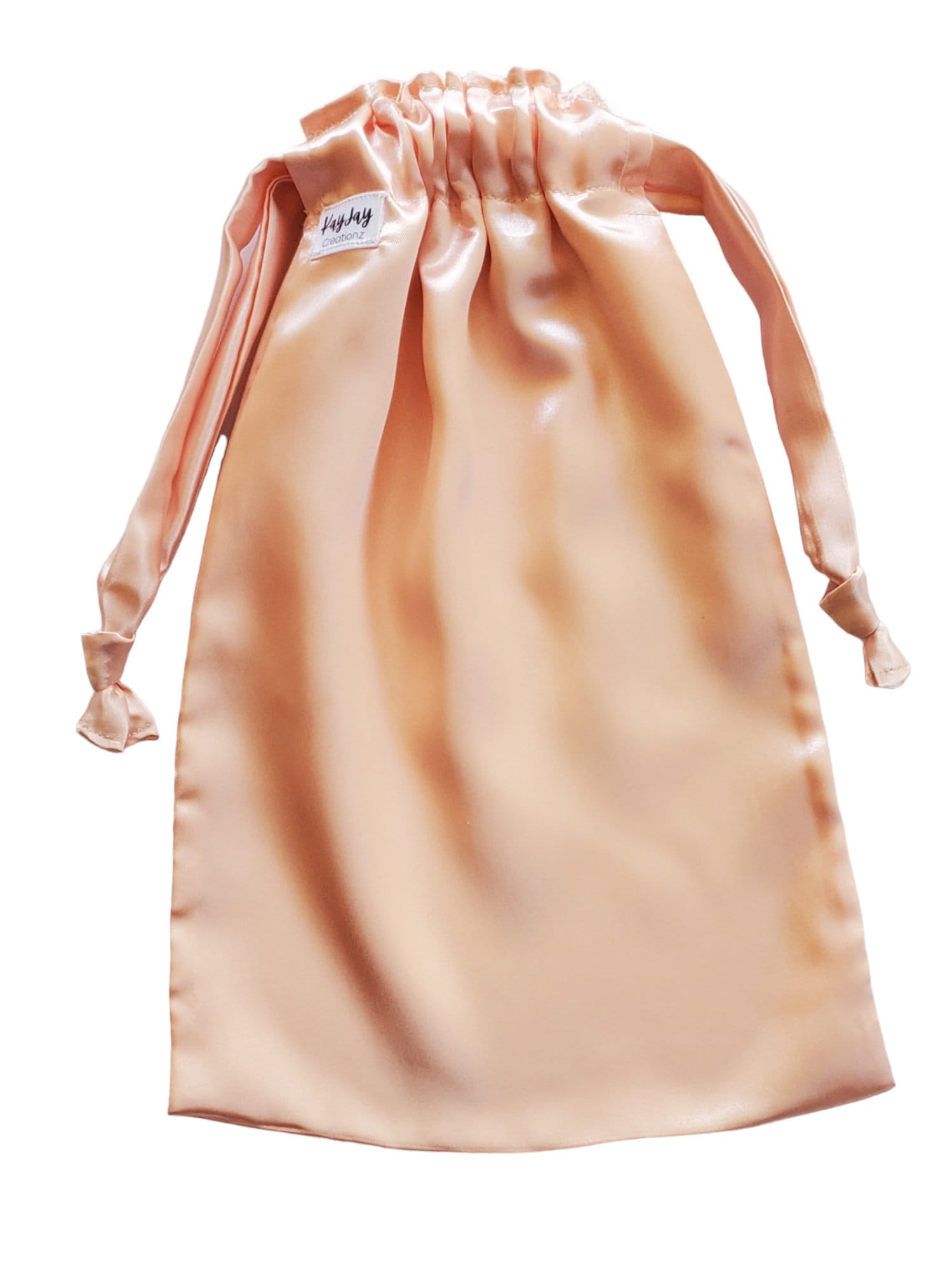 PEACH Handmade Satin Drawstring Bag Set for Travel, Jewelry, and Dust bag. Valentine's Day Gift idea